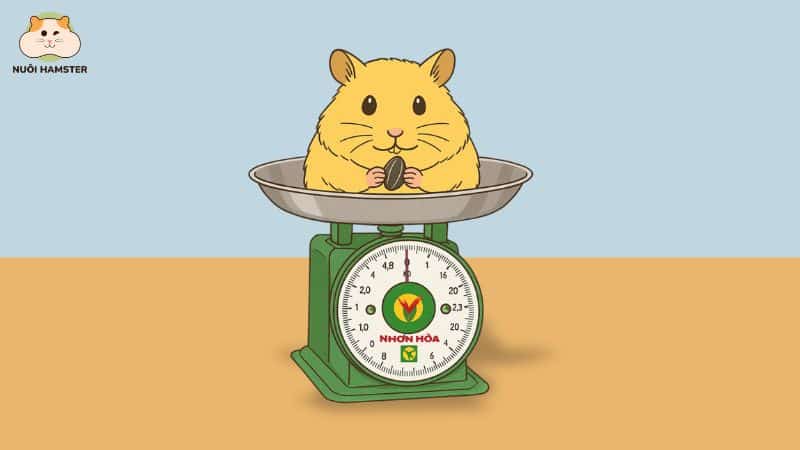 Để ý cân nặng của hamster
