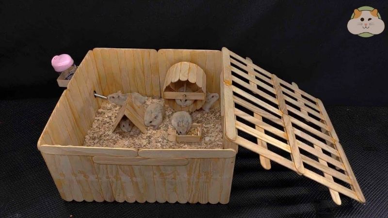 Tự làm đồ chơi cho Hamster từ que kem/cành cây nhỏ – đơn giản nhưng đầy thú vị!