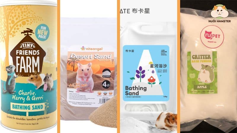 các thương hiệu cát tắm hamster phổ biến