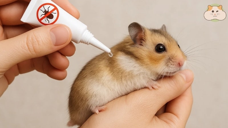Điều trị ve cho hamster bằng thuốc bôi ngoài da